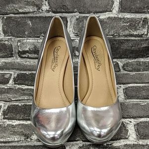 Heels Silver Metallic Size 8